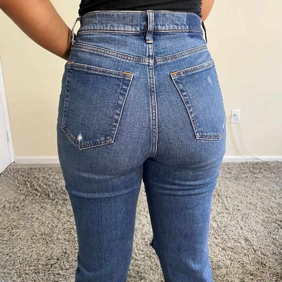 Abercrombie & Fitch Curve Love Ultra High Rise Ankle Straight Jean - Picture 6 of 6